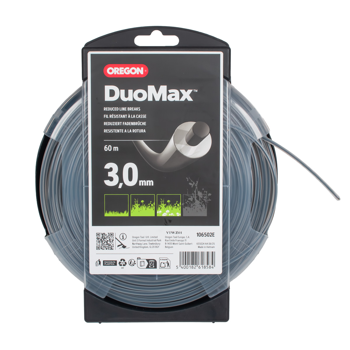 Trimmerijõhv 3.0 mm x 60 m OREGON DuoMax/Duoline