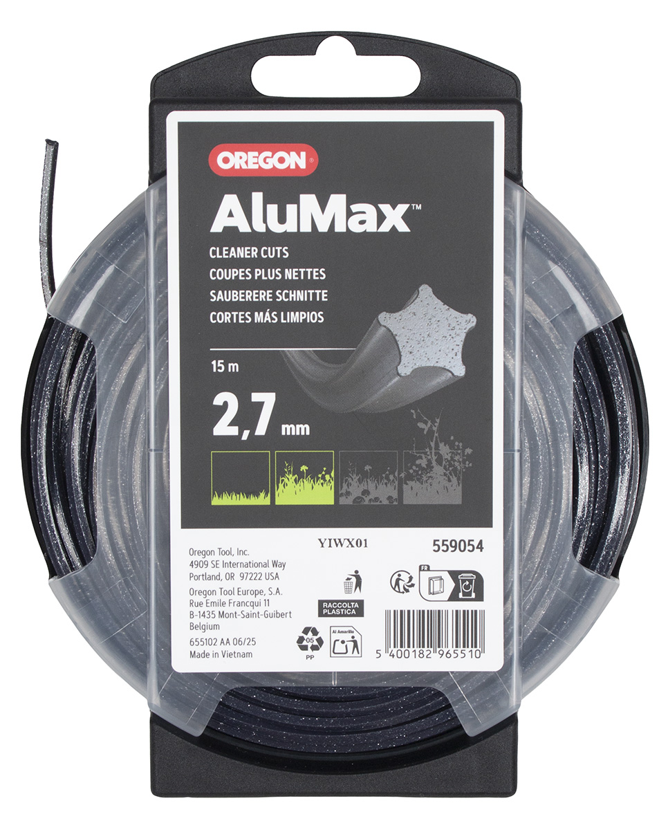 Trimmerijõhv 2.7 mm x 15 m OREGON AluMax/Nylium
